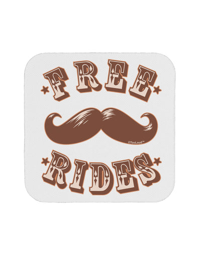 Free Mustache Rides Coaster-Coasters-TooLoud-White-Davson Sales