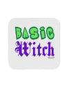 Basic Witch Color Green Coaster-Coasters-TooLoud-White-Davson Sales