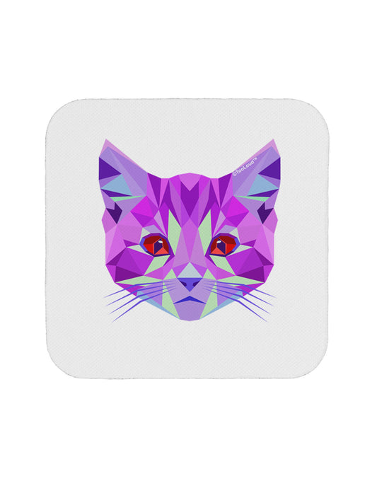 Geometric Kitty Purple Coaster-Coasters-TooLoud-1-Davson Sales