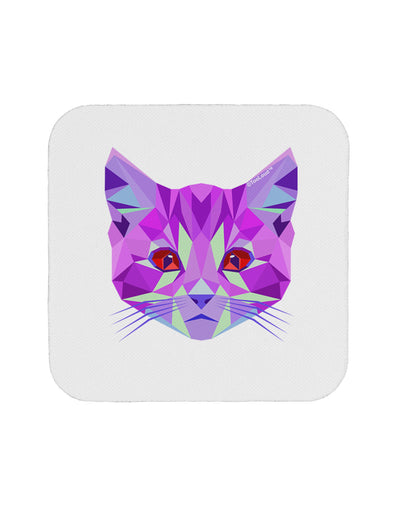 Geometric Kitty Purple Coaster-Coasters-TooLoud-1-Davson Sales