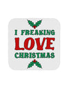 I F-ing Love Christmas Funny Coaster-Coasters-TooLoud-White-Davson Sales