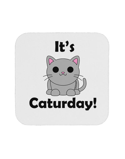 It's Caturday Cute Cat Design Coaster by TooLoud-Coasters-TooLoud-White-Davson Sales