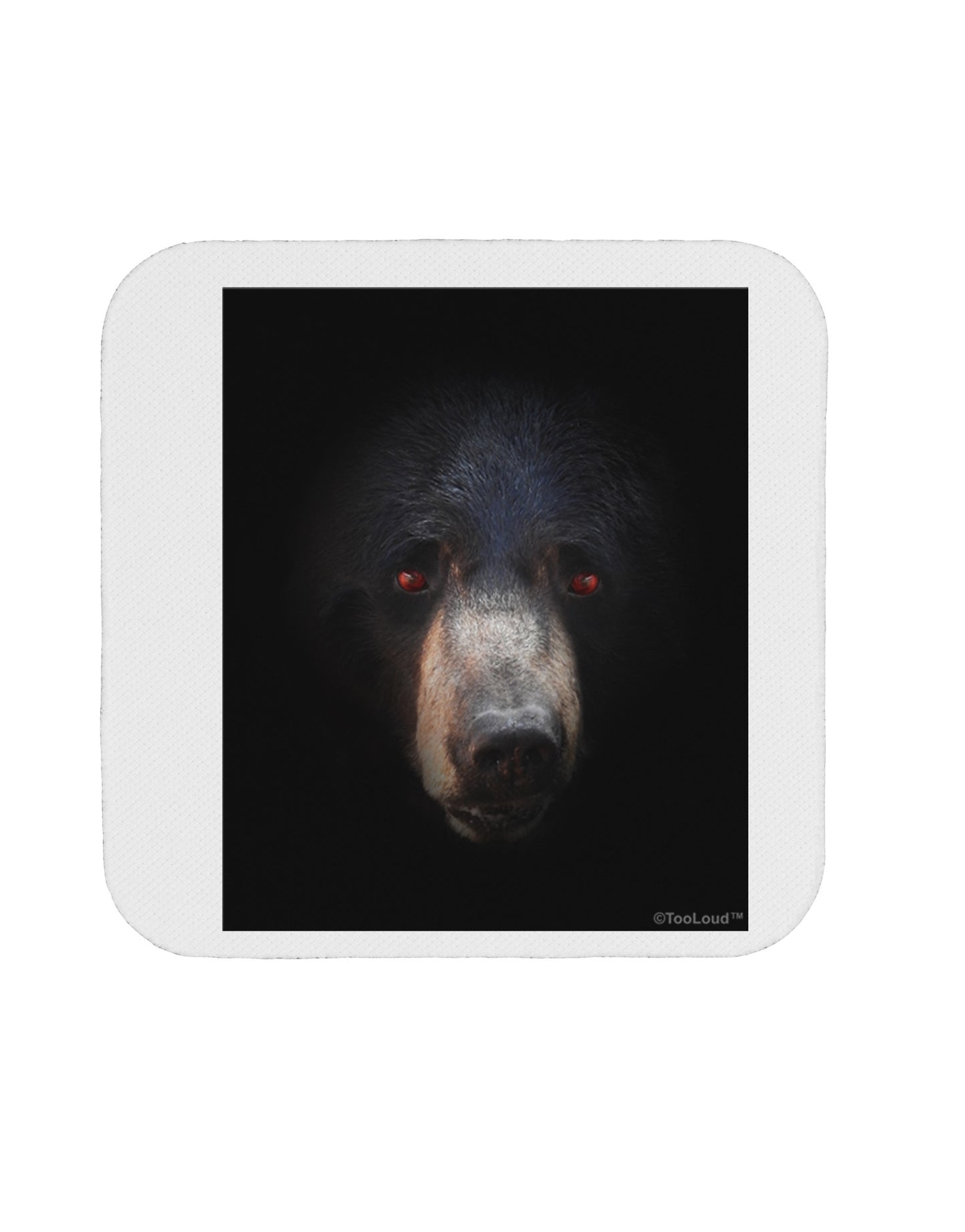 Scary Black Bear Coaster-Coasters-TooLoud-1-Davson Sales