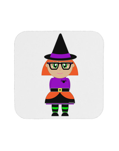 Cute Witch Halloween Coaster-Coasters-TooLoud-White-Davson Sales