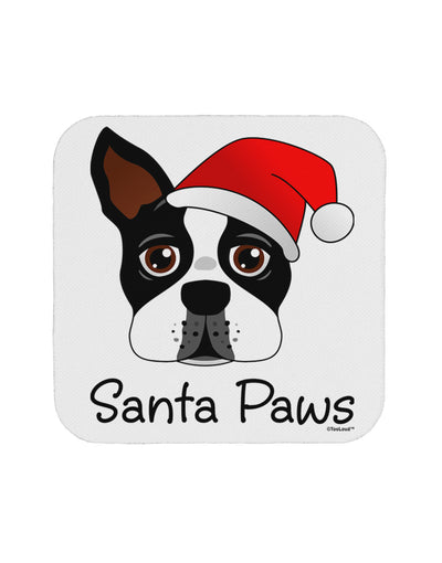 Santa Paws Christmas Dog Coaster-Coasters-TooLoud-White-Davson Sales