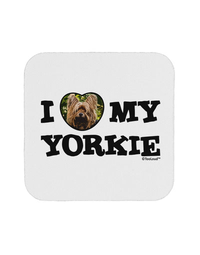 I Heart My Yorkie Coaster by TooLoud-Coasters-TooLoud-White-Davson Sales