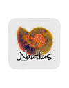 Nautilus Fossil Watercolor Text Coaster-Coasters-TooLoud-White-Davson Sales