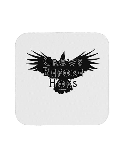 Crows Before Hoes Design Coaster by TooLoud-Coasters-TooLoud-White-Davson Sales