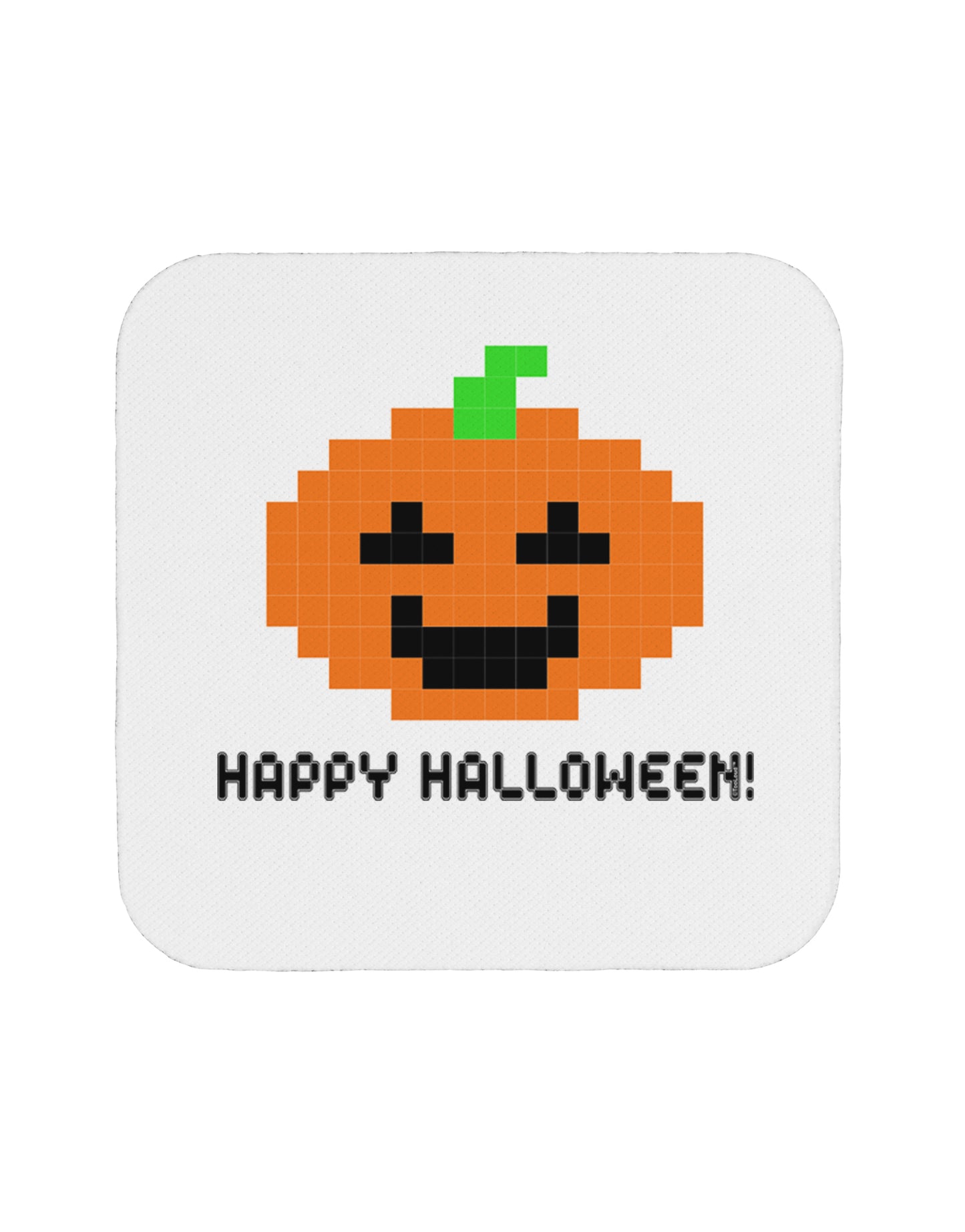 Pixel Pumpkin - Halloween Coaster-Coasters-TooLoud-White-Davson Sales