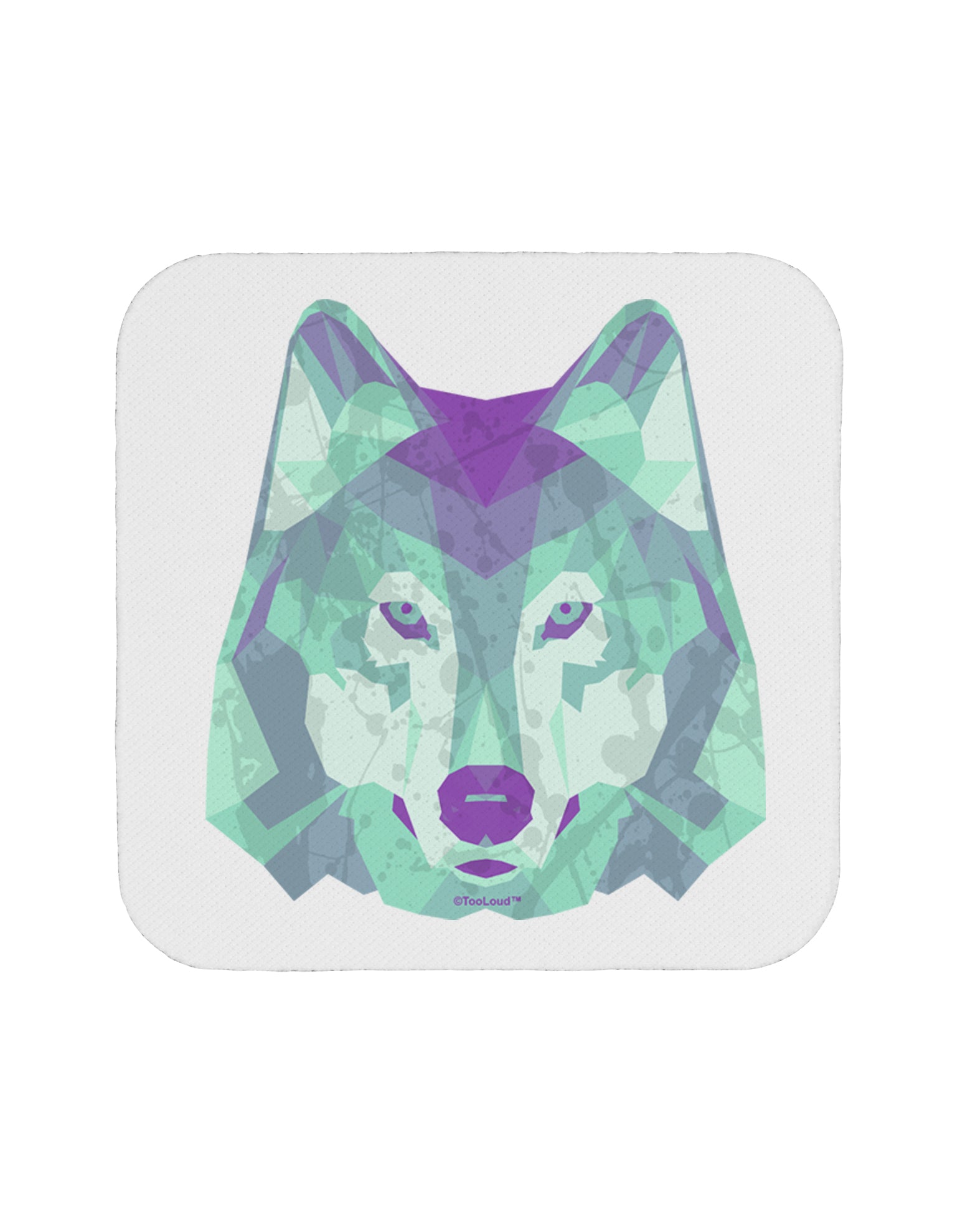 Geometric Wolf Head Coaster by TooLoud-Coasters-TooLoud-1-Davson Sales
