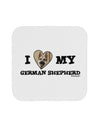 I Heart My German Shepherd Coaster-Coasters-TooLoud-White-Davson Sales