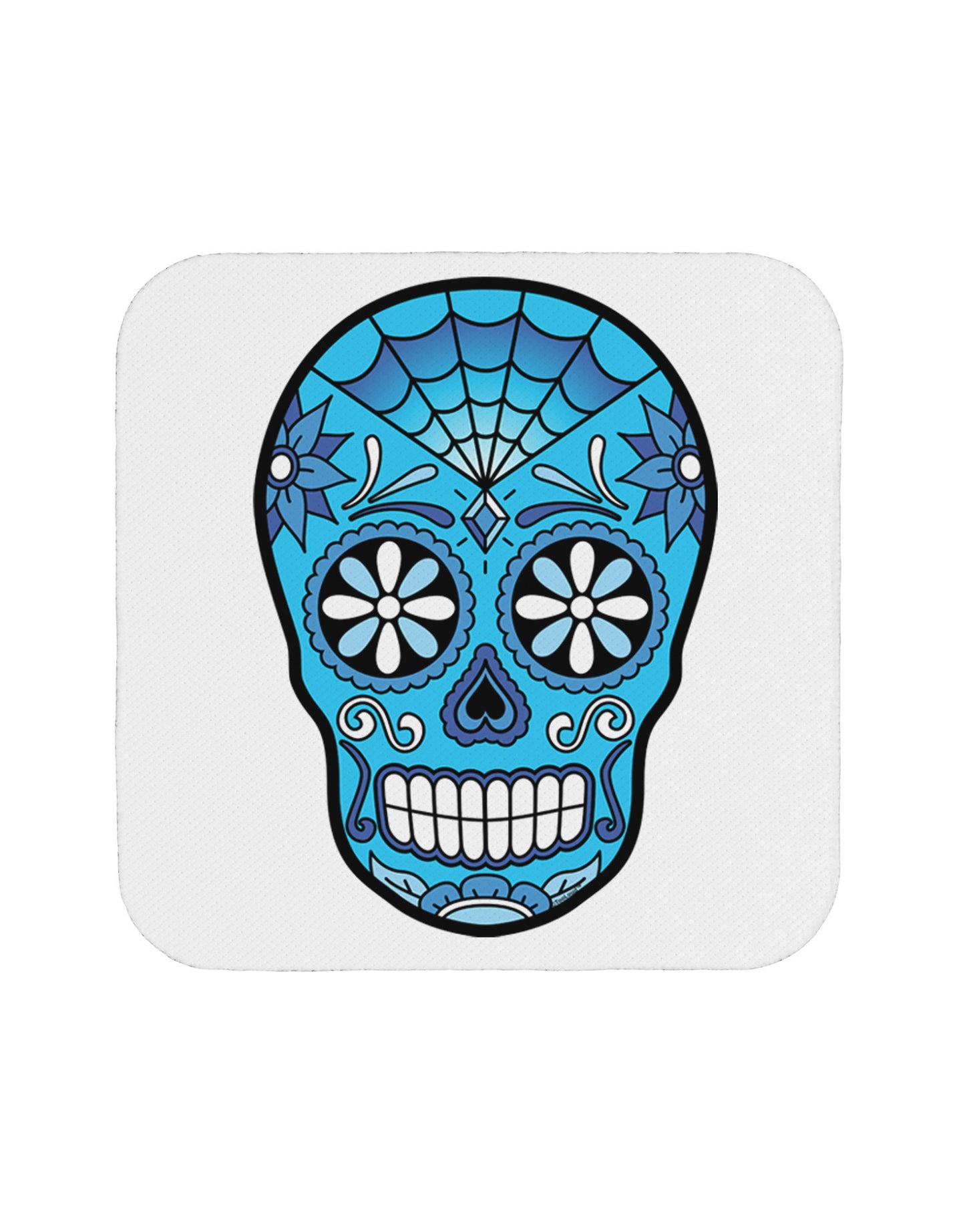 Version 3 Blue Day of the Dead Calavera Coaster-Coasters-TooLoud-White-Davson Sales