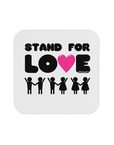 Stand For Love Pink Heart Coaster-Coasters-TooLoud-White-Davson Sales