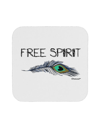 Graphic Feather Design - Free Spirit Coaster by TooLoud-Coasters-TooLoud-White-Davson Sales