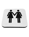 Lesbian Women Holding Hands LGBT Coaster-Coasters-TooLoud-White-Davson Sales