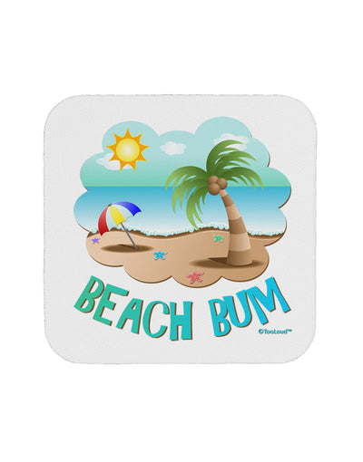 Fun Summer Beach Scene - Beach Bum Coaster by TooLoud-Coasters-TooLoud-White-Davson Sales