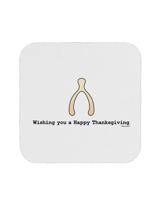 Wishing You a Happy Thanksgiving Wishbone Coaster-Coasters-TooLoud-White-Davson Sales