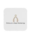 Wishing You a Happy Thanksgiving Wishbone Coaster-Coasters-TooLoud-White-Davson Sales