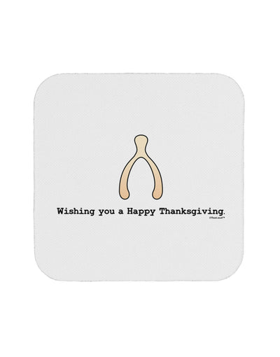 Wishing You a Happy Thanksgiving Wishbone Coaster-Coasters-TooLoud-White-Davson Sales