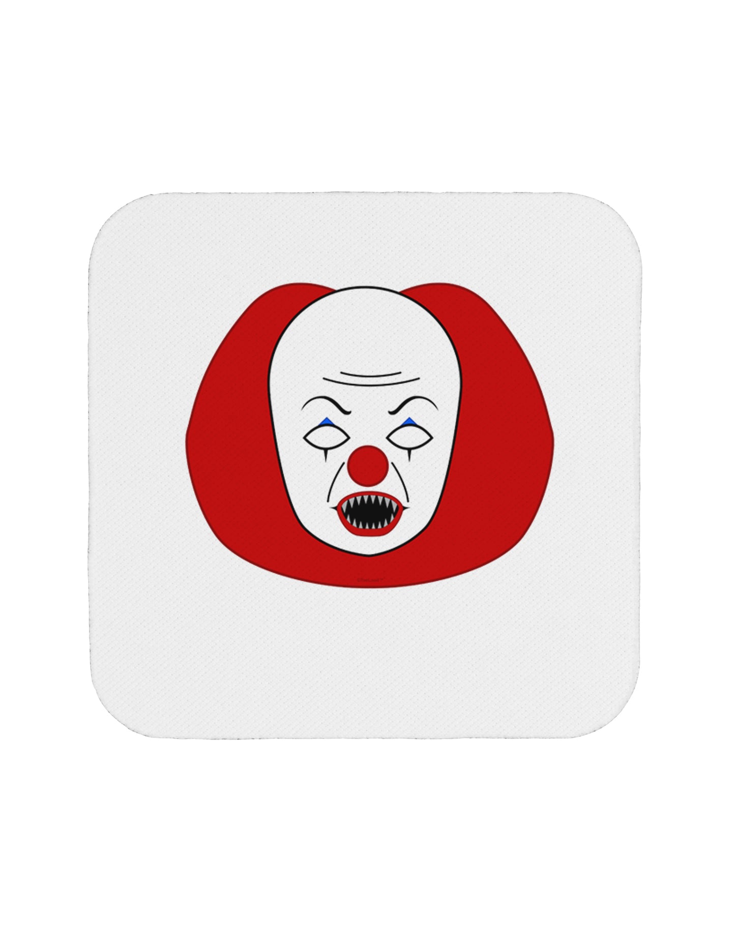 Scary Face Clown - Halloween Coaster-Coasters-TooLoud-White-Davson Sales