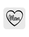 Mom Heart Design Coaster by TooLoud-Coasters-TooLoud-White-Davson Sales