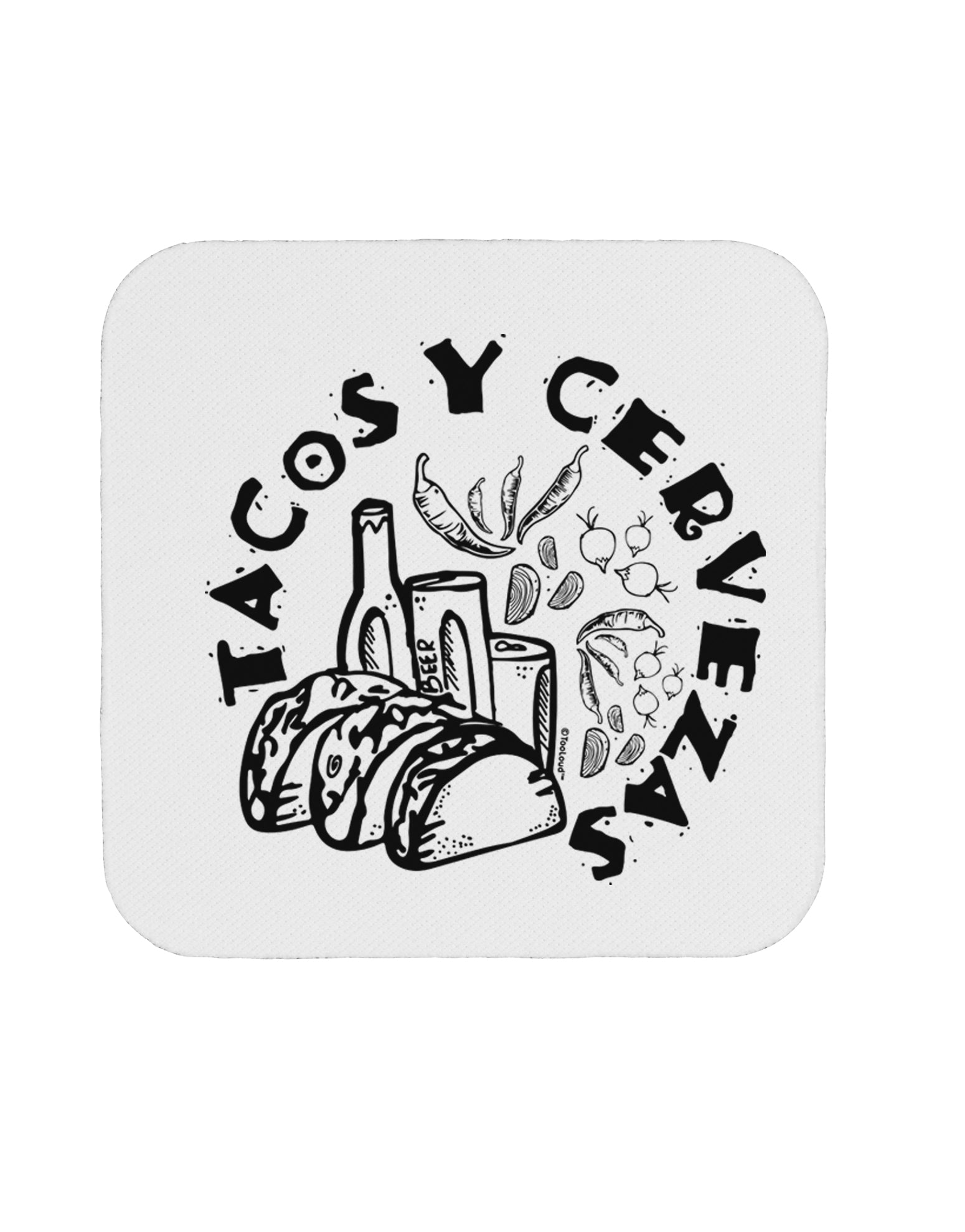TooLoud Tacos Y Cervezas Coaster-Coasters-TooLoud-1 Piece-Davson Sales