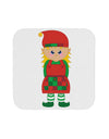 Cute Christmas Elf Girl Coaster-Coasters-TooLoud-White-Davson Sales