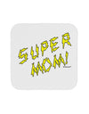 Super Mom - Lightening Bolt Design Coaster by TooLoud-Coasters-TooLoud-White-Davson Sales