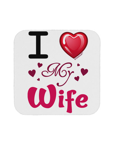 I Love Heart My Wife Coaster-Coasters-TooLoud-White-Davson Sales