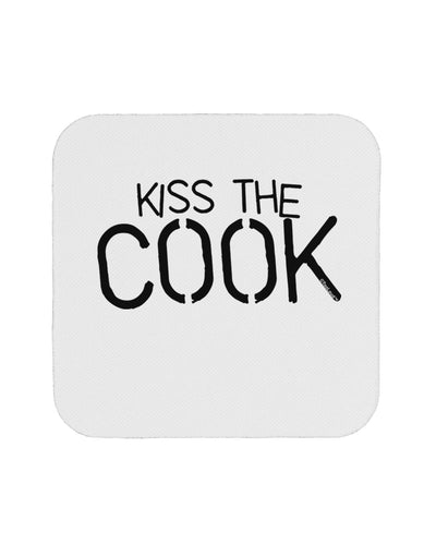 Kiss the Cook Grill Master - Text Coaster by TooLoud-Coasters-TooLoud-White-Davson Sales