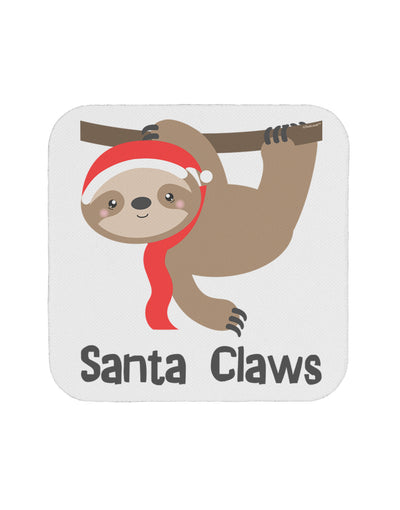 Cute Christmas Sloth - Santa Claws Coaster by TooLoud-Coasters-TooLoud-White-Davson Sales