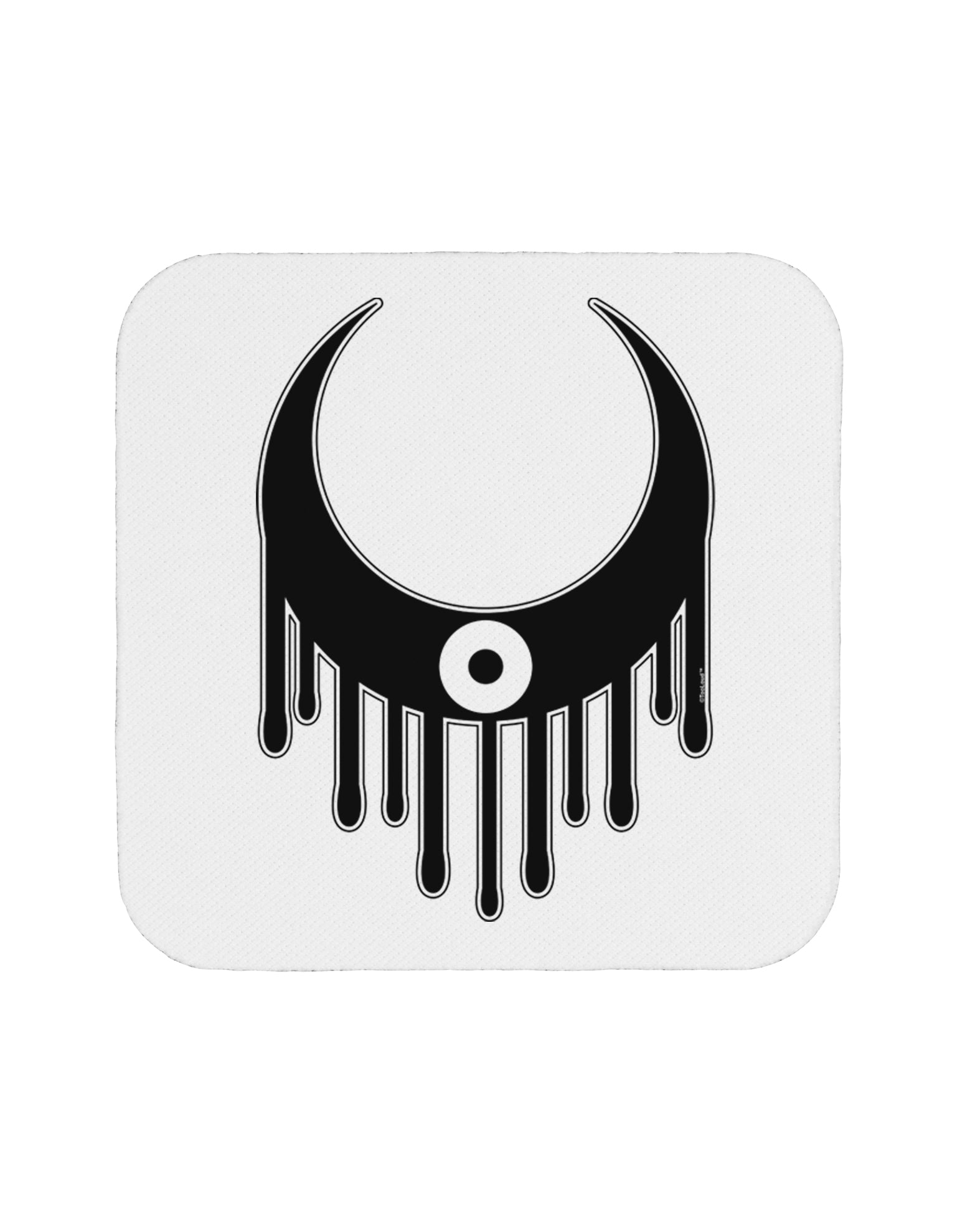 Weeping Crescent Eye - Halloween Coaster-Coasters-TooLoud-White-Davson Sales
