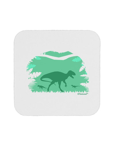 Dinosaur Silhouettes - Jungle Coaster by TooLoud-Coasters-TooLoud-White-Davson Sales