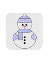 Cute Snowman With Hat and Scarf Christmas Coaster-Coasters-TooLoud-White-Davson Sales