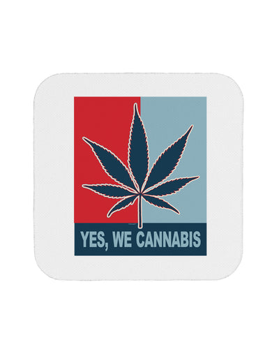 Yes We Cannabis - Marijuana Leaf Coaster-Coasters-TooLoud-White-Davson Sales