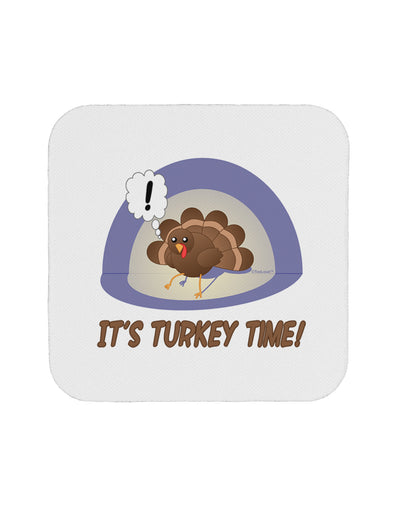 Escaping Turkey - Turkey Time Funny Coaster-Coasters-TooLoud-White-Davson Sales