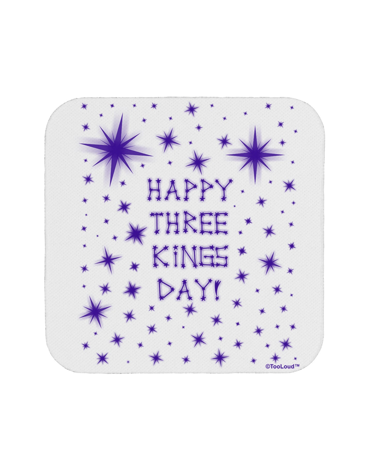 Happy Three Kings Day - Shining Stars Coaster by TooLoud-Coasters-TooLoud-White-Davson Sales
