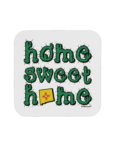 Home Sweet Home - New Mexico - Cactus and State Flag Coaster by TooLoud-Coasters-TooLoud-White-Davson Sales