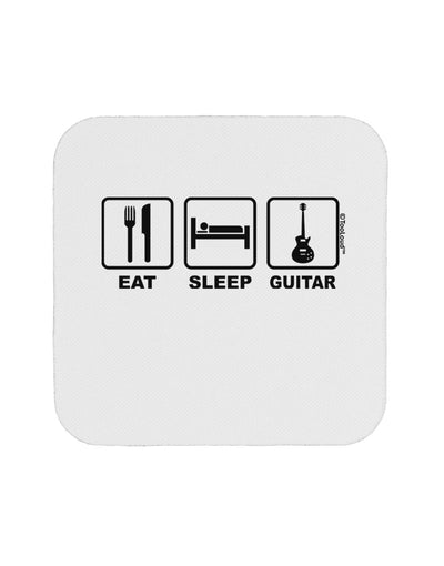 Eat Sleep Guitar Design Coaster by TooLoud-Coasters-TooLoud-White-Davson Sales