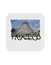 Mexico - Mayan Temple Cut-out Coaster by TooLoud-Coasters-TooLoud-White-Davson Sales