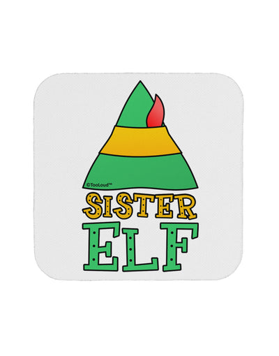 Matching Christmas Design - Elf Family - Sister Elf Coaster by TooLoud-Coasters-TooLoud-White-Davson Sales