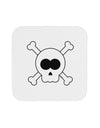 Skull and Crossbones Halloween Coaster-Coasters-TooLoud-White-Davson Sales