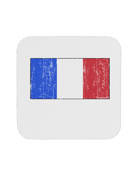 French Flag - France Distressed Coaster by TooLoud-Coasters-TooLoud-White-Davson Sales