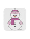 Cute Girl Snowman - Christmas Coaster by TooLoud-Coasters-TooLoud-White-Davson Sales