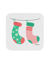 Cute Mr and Mrs Christmas Couple Stockings Coaster by TooLoud-Coasters-TooLoud-White-Davson Sales