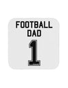 Football Dad Jersey Coaster by TooLoud-Coasters-TooLoud-White-Davson Sales