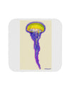 Jellyfish Outlined in Purple Watercolor Coaster-Coasters-TooLoud-White-Davson Sales