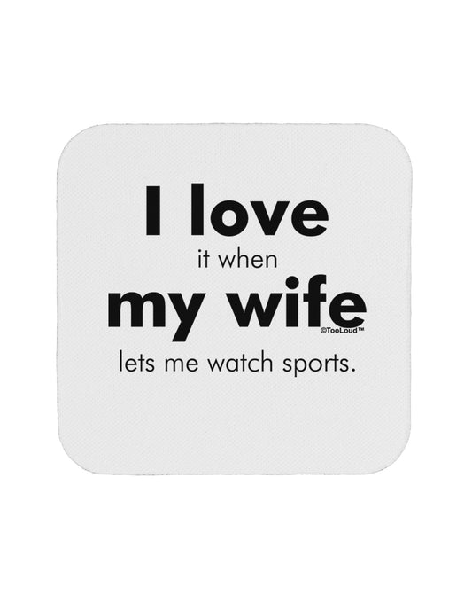 I Love My Wife - Sports Coaster by TooLoud-Coasters-TooLoud-White-Davson Sales