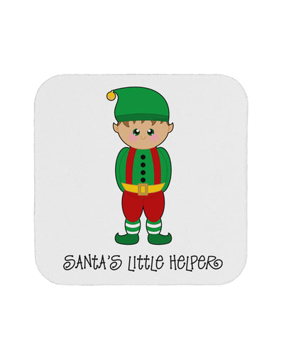 Santa's Little Helper Christmas Elf Boy Coaster-Coasters-TooLoud-White-Davson Sales