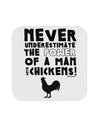 A Man With Chickens Coaster by TooLoud-Coasters-TooLoud-1-Davson Sales